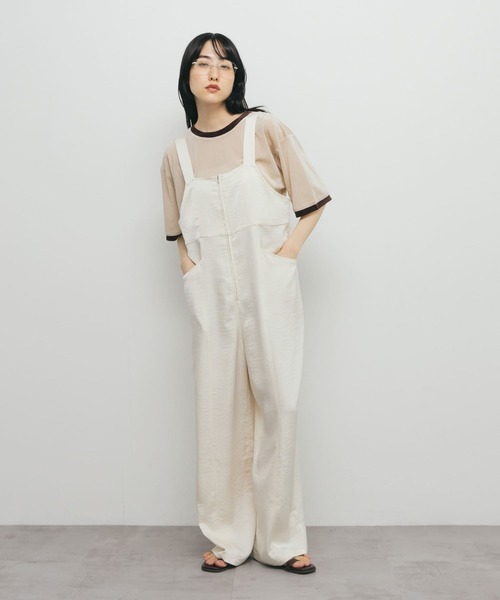 KBF（ケイビーエフ）の「メッシュベロアリンガーTEE（Tシャツ/カットソー・レディース・ブラウン/ライトベージュ・ONE）」の14枚目の写真