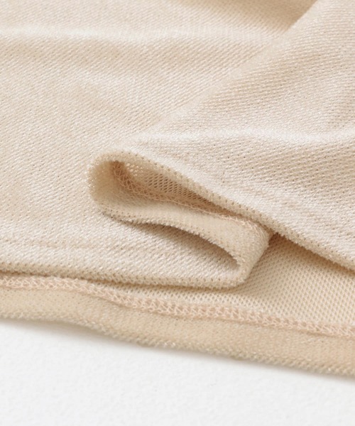 KBF（ケイビーエフ）の「メッシュベロアリンガーTEE（Tシャツ/カットソー・レディース・ブラウン/ライトベージュ・ONE）」の21枚目の写真