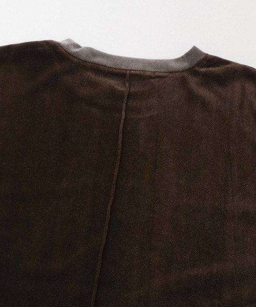 KBF（ケイビーエフ）の「メッシュベロアリンガーTEE（Tシャツ/カットソー・レディース・ブラウン/ライトベージュ・ONE）」の22枚目の写真