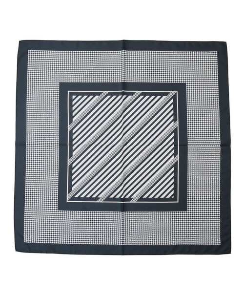 Green　Parks（グリーンパークス）の「70cm 幾何学柄スカーフ（バンダナ/スカーフ・レディース・ブラック/ブラウン・FREE）」の6枚目の写真