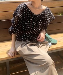 DouDou | フラワー刺繍フリルブラウス(シャツ/ブラウス)