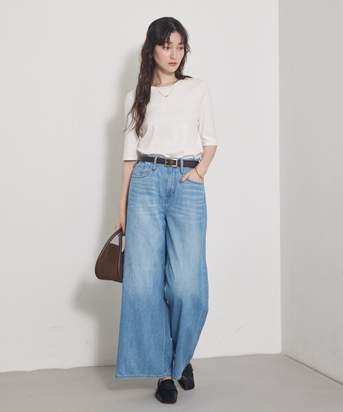 qualite(カリテ)の「【大人の着心地にごたわったTシャツ】プレミアムフライスT(Tシャツ/カットソー・レディース・ブラック/ワイン/オフホワイト/カーキ・フリー)」の8枚目の写真