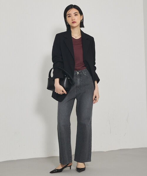 qualite(カリテ)の「【大人の着心地にごたわったTシャツ】プレミアムフライスT(Tシャツ/カットソー・レディース・ブラック/ワイン/オフホワイト/カーキ・フリー)」の21枚目の写真