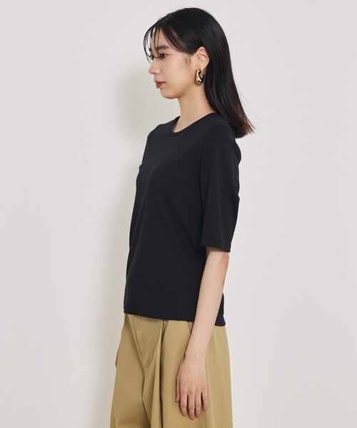 qualite(カリテ)の「【大人の着心地にごたわったTシャツ】プレミアムフライスT(Tシャツ/カットソー・レディース・ブラック/ワイン/オフホワイト/カーキ・フリー)」の19枚目の写真