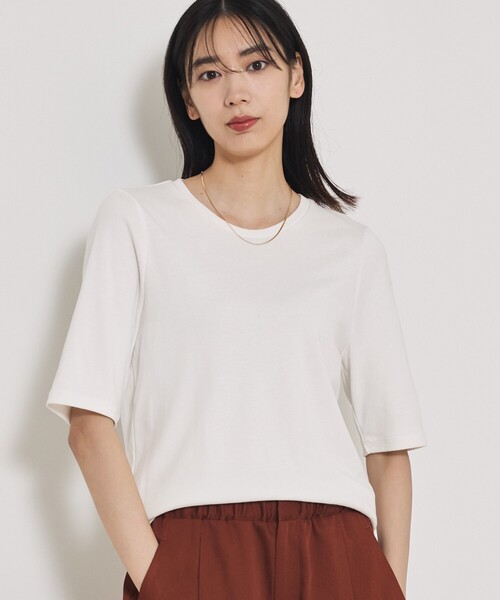 qualite(カリテ)の「【大人の着心地にごたわったTシャツ】プレミアムフライスT(Tシャツ/カットソー・レディース・ブラック/ワイン/オフホワイト/カーキ・フリー)」の22枚目の写真