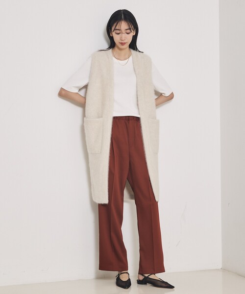 qualite(カリテ)の「【大人の着心地にごたわったTシャツ】プレミアムフライスT(Tシャツ/カットソー・レディース・ブラック/ワイン/オフホワイト/カーキ・フリー)」の7枚目の写真