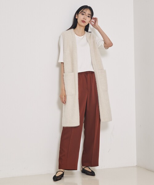 qualite(カリテ)の「【大人の着心地にごたわったTシャツ】プレミアムフライスT(Tシャツ/カットソー・レディース・ブラック/ワイン/オフホワイト/カーキ・フリー)」の6枚目の写真