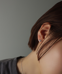 【SAMH by LILAS】ダイヤモンドカットシェルピアス SV(両耳)