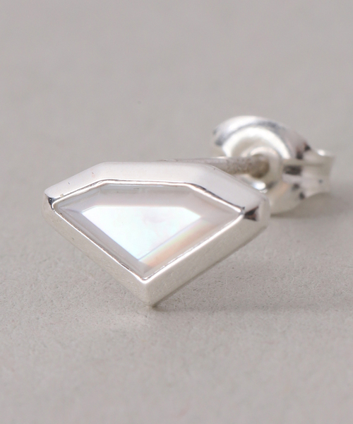 SAMH by LILAS】ダイヤモンドカットシェルピアス SV（両耳）（ピアス