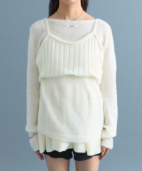 セール】シアーニットビスチェSET（ニット/セーター）｜mystic