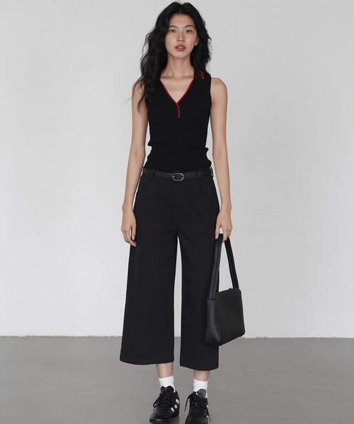 EIGHTHMONTH（エイスマンス）の「アンクルワイドパンツ EM25a006【EIGHTHMONTH】（デニムパンツ・レディース・ブラック・S/M/L）」の15枚目の写真