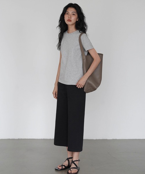 EIGHTHMONTH（エイスマンス）の「アンクルワイドパンツ EM25a006【EIGHTHMONTH】（デニムパンツ・レディース・ブラック・S/M/L）」の6枚目の写真