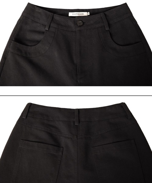 EIGHTHMONTH（エイスマンス）の「アンクルワイドパンツ EM25a006【EIGHTHMONTH】（デニムパンツ・レディース・ブラック・S/M/L）」の9枚目の写真