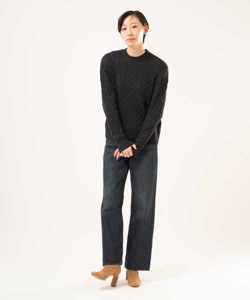 Levi's（リーバイス）の「Levi's/リーバイス ボーイフレンド ケーブルクルーネック プルオーバー（ニット/セーター・レディース・ブラック・XS/M/S）」の18枚目の写真
