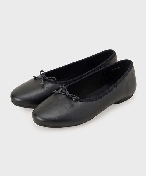 INDIVI（インディヴィ）の「スゴラク バレーシューズ（その他シューズ・レディース・ブラウン系1/ブラック・45/35/25）」の2枚目の写真