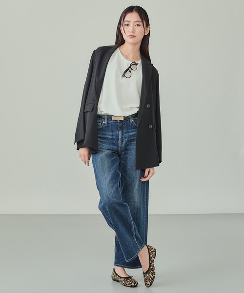 INDIVI（インディヴィ）の「スゴラク バレーシューズ（その他シューズ・レディース・ブラウン系1/ブラック・45/35/25）」の9枚目の写真