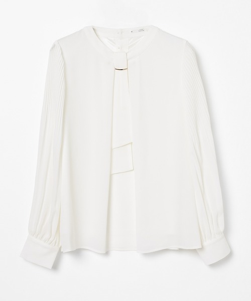 GLACIER lusso（グラシアルッソ）の「袖プリーツボウタイブラウス（シャツ/ブラウス・レディース・グレイッシュベージュ/ピンク系その他/ネイビー/アイボリー・M/S/L/LL）」の13枚目の写真