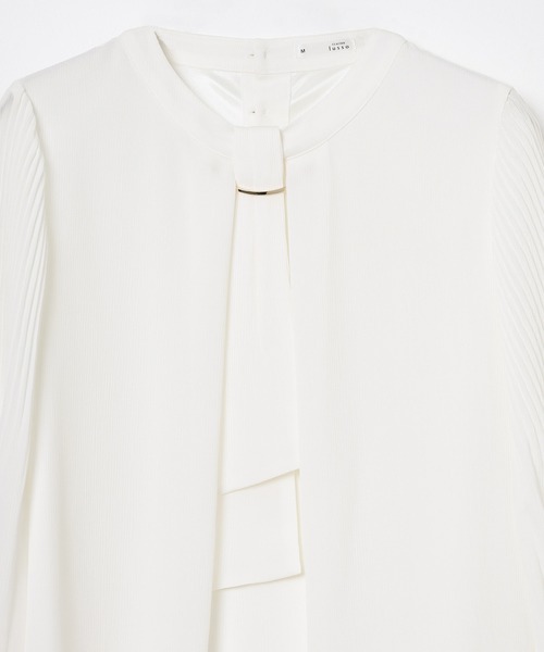 GLACIER lusso（グラシアルッソ）の「袖プリーツボウタイブラウス（シャツ/ブラウス・レディース・グレイッシュベージュ/ピンク系その他/ネイビー/アイボリー・M/S/L/LL）」の14枚目の写真