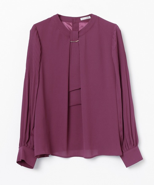 GLACIER lusso（グラシアルッソ）の「袖プリーツボウタイブラウス（シャツ/ブラウス・レディース・グレイッシュベージュ/ピンク系その他/ネイビー/アイボリー・M/S/L/LL）」の19枚目の写真