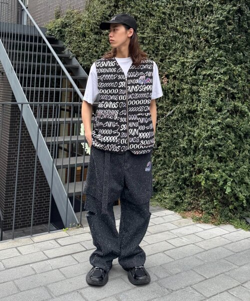 SOUNDSGOOOOD(サウンズグッド)の「【SOUNDSGOOOOD】デニムレイヤードパンツ(デニムパンツ・レディース・ブラック・ONE SIZE)」の14枚目の写真