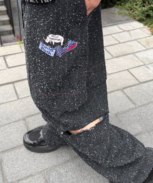 SOUNDSGOOOOD(サウンズグッド)の「【SOUNDSGOOOOD】デニムレイヤードパンツ(デニムパンツ・レディース・ブラック・ONE SIZE)」の15枚目の写真