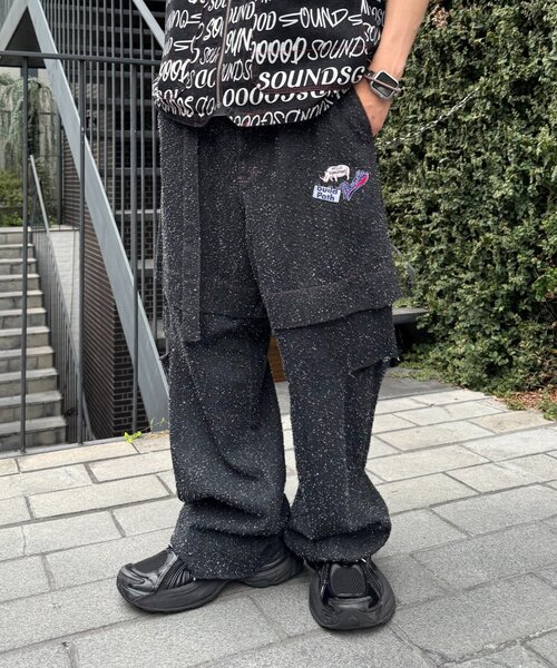 SOUNDSGOOOOD(サウンズグッド)の「【SOUNDSGOOOOD】デニムレイヤードパンツ(デニムパンツ・レディース・ブラック・ONE SIZE)」の18枚目の写真