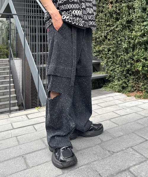 SOUNDSGOOOOD(サウンズグッド)の「【SOUNDSGOOOOD】デニムレイヤードパンツ(デニムパンツ・レディース・ブラック・ONE SIZE)」の20枚目の写真