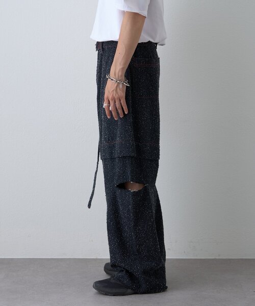 SOUNDSGOOOOD(サウンズグッド)の「【SOUNDSGOOOOD】デニムレイヤードパンツ(デニムパンツ・レディース・ブラック・ONE SIZE)」の5枚目の写真