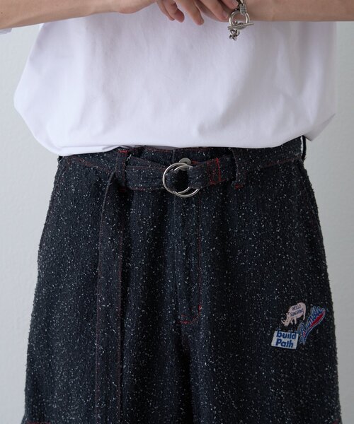 SOUNDSGOOOOD(サウンズグッド)の「【SOUNDSGOOOOD】デニムレイヤードパンツ(デニムパンツ・レディース・ブラック・ONE SIZE)」の11枚目の写真