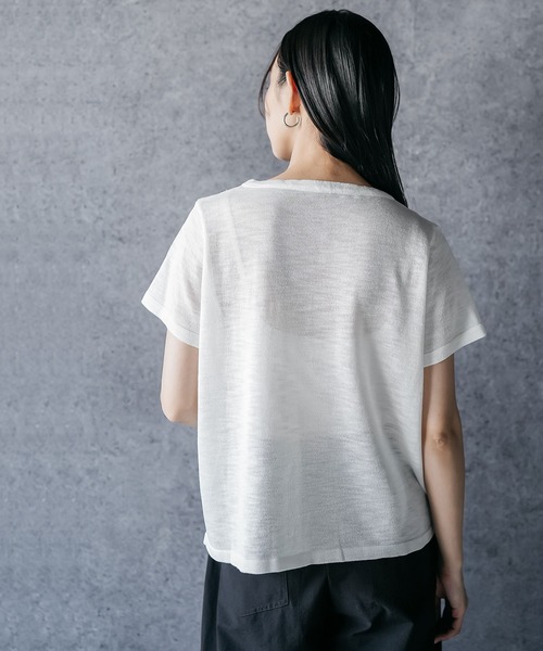 mili an deni(ミリアンデニ)の「バンダナキャミレイヤードトップス(Tシャツ/カットソー・レディース・ネイビー/ブラウン/オフホワイト・M)」の6枚目の写真