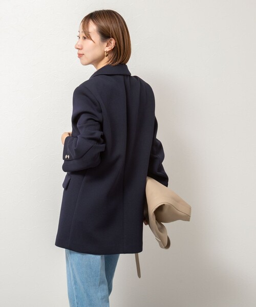 NOLLEY’S（ノーリーズ）の「《セットアップ対応》ウォッシャブルエアボールテーラージャケット（テーラードジャケット・レディース・ネイビー/ブラック・38）」の8枚目の写真