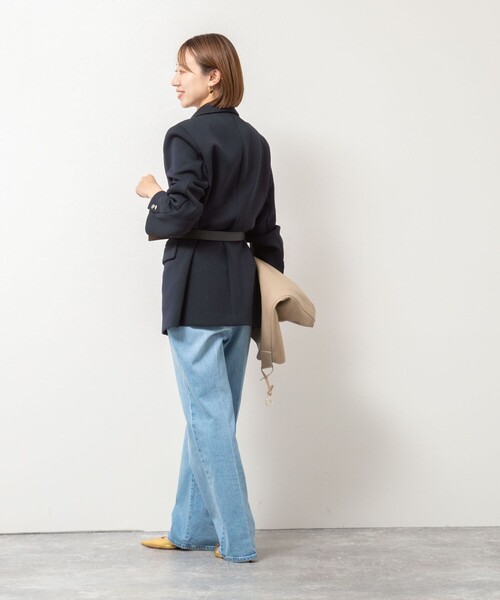 NOLLEY’S（ノーリーズ）の「《セットアップ対応》ウォッシャブルエアボールテーラージャケット（テーラードジャケット・レディース・ネイビー/ブラック・38）」の11枚目の写真