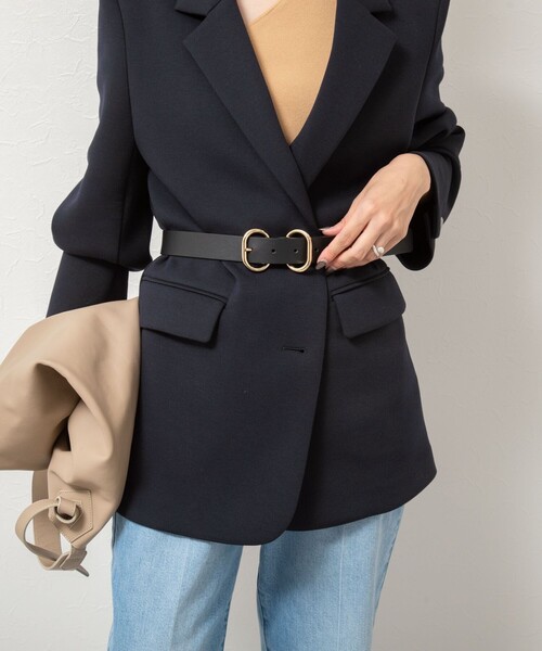 NOLLEY’S（ノーリーズ）の「《セットアップ対応》ウォッシャブルエアボールテーラージャケット（テーラードジャケット・レディース・ネイビー/ブラック・38）」の12枚目の写真