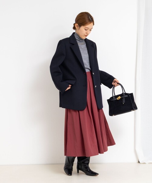 NOLLEY’S（ノーリーズ）の「《セットアップ対応》ウォッシャブルエアボールテーラージャケット（テーラードジャケット・レディース・ネイビー/ブラック・38）」の13枚目の写真