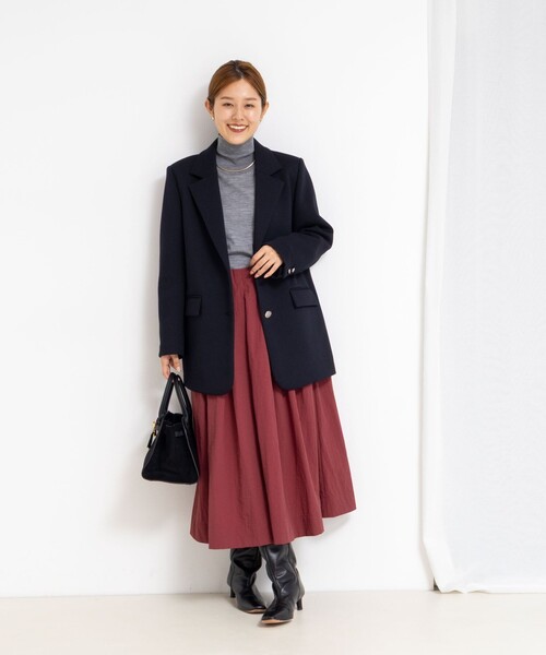 NOLLEY’S（ノーリーズ）の「《セットアップ対応》ウォッシャブルエアボールテーラージャケット（テーラードジャケット・レディース・ネイビー/ブラック・38）」の16枚目の写真