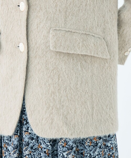 ライトアルパカシャギー テーラードジャケット（テーラードジャケット