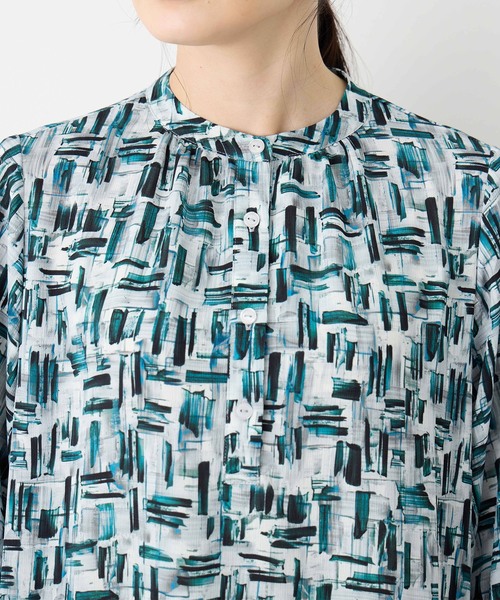 A/C DESIGN BY ALPHA CUBIC（エーシーデザインバイアルファキュービック）の「アルコラージュプリントワンピース（ワンピース・レディース・ベージュ/ライトグレー・9号/11号/13号）」の10枚目の写真