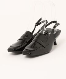 ローファーデザイン バックストラップ ミュール