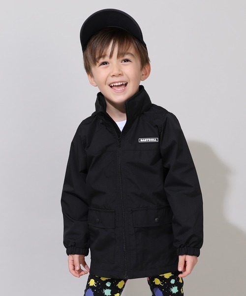 BABYDOLL（ベビードール）の「親子お揃い 【防風・撥水】ウィンドブレーカー 0759K（ナイロンジャケット・キッズ・ブラック/ベビーピンク/イエロー/その他1/ホワイト/ブラウン・90cm/100cm/110cm/120cm/130cm/140cm/150cm）」の2枚目の写真