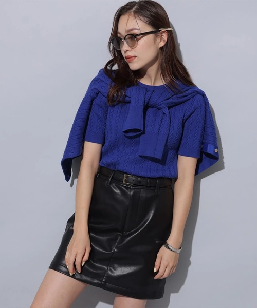 フェイクレザーミニスカート（スカート）｜Arpege story（アルページュ