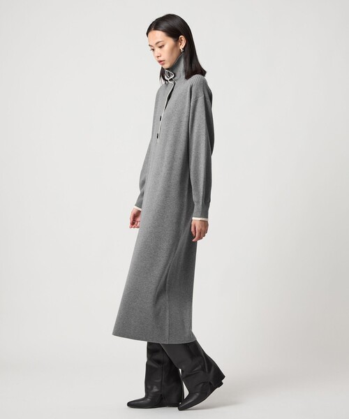 EMMEL REFINES（エメルリファインズ）の「＜EMMEL REFINES＞EM ハイショクライン タートルニット ワンピース（ワンピース・レディース・ブラック/グレー・FREE）」の9枚目の写真