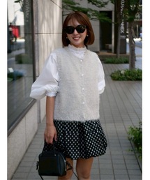 BeBeoD（べベッド）の「パールボタンデザインラメニットベスト（ベスト）」