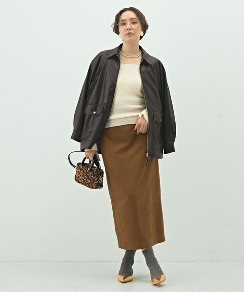 NOLLEY’S Sophi(ノーリーズソフィ)の「《セットアップ対応》ウォッシャブルフェイクレザーブルゾン(ブルゾン・レディース・ブラック・38)」の20枚目の写真