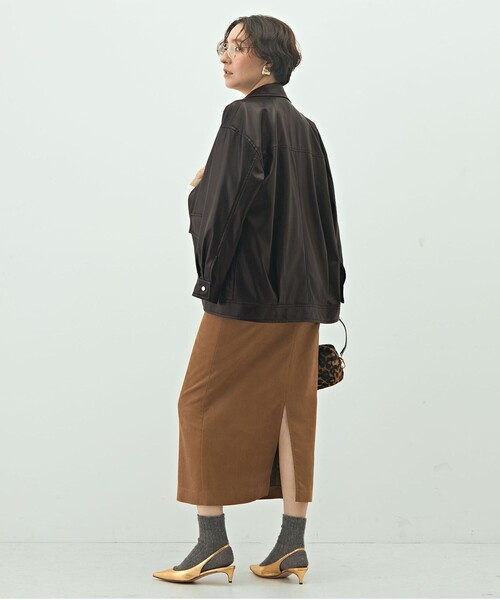 NOLLEY’S Sophi(ノーリーズソフィ)の「《セットアップ対応》ウォッシャブルフェイクレザーブルゾン(ブルゾン・レディース・ブラック・38)」の22枚目の写真