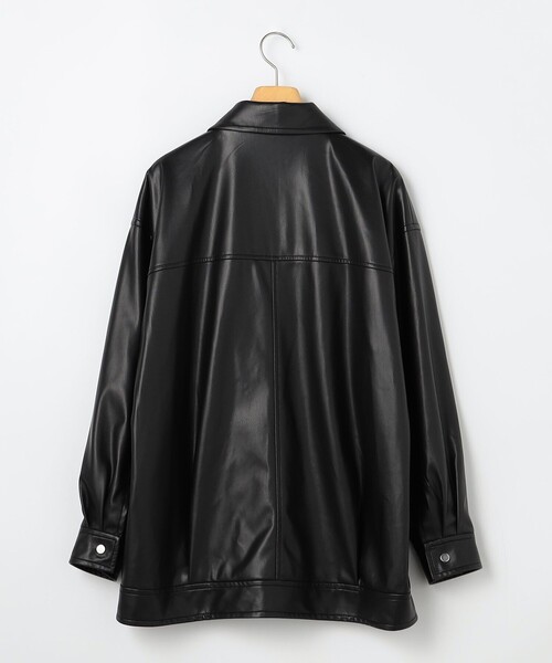 NOLLEY’S Sophi(ノーリーズソフィ)の「《セットアップ対応》ウォッシャブルフェイクレザーブルゾン(ブルゾン・レディース・ブラック・38)」の7枚目の写真