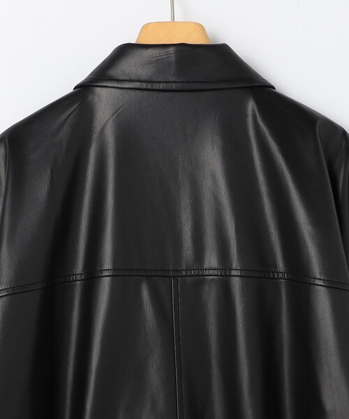 NOLLEY’S Sophi(ノーリーズソフィ)の「《セットアップ対応》ウォッシャブルフェイクレザーブルゾン(ブルゾン・レディース・ブラック・38)」の9枚目の写真