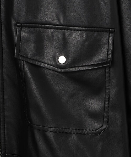 NOLLEY’S Sophi(ノーリーズソフィ)の「《セットアップ対応》ウォッシャブルフェイクレザーブルゾン(ブルゾン・レディース・ブラック・38)」の12枚目の写真