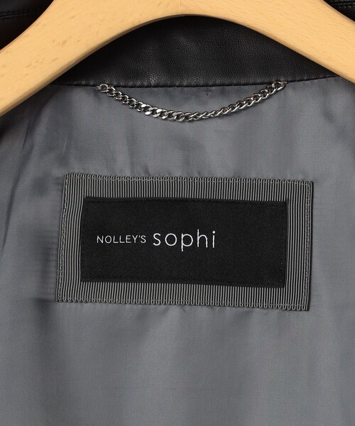 NOLLEY’S Sophi(ノーリーズソフィ)の「《セットアップ対応》ウォッシャブルフェイクレザーブルゾン(ブルゾン・レディース・ブラック・38)」の13枚目の写真