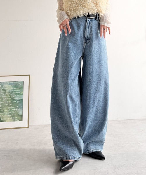 Java（ジャバ）の「《JaVa ジャバコラボ》快適さとおしゃれの両立！バルーンデニムパンツ（デニムパンツ・レディース・ワンウォッシュ/ライトブルー/ブラック・X-LARGE/SMALL/MEDIUM/LARGE）」の15枚目の写真