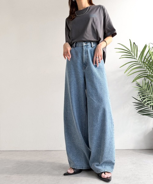 Java（ジャバ）の「《JaVa ジャバコラボ》快適さとおしゃれの両立！バルーンデニムパンツ（デニムパンツ・レディース・ワンウォッシュ/ライトブルー/ブラック・X-LARGE/SMALL/MEDIUM/LARGE）」の17枚目の写真